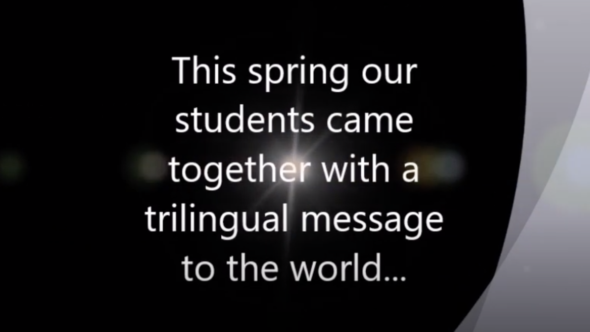 Trilingual Tribute by HWIS Students